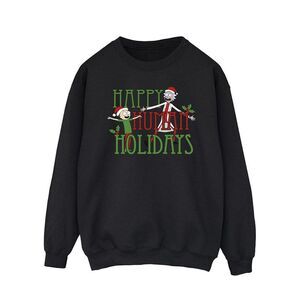 Rick And Morty Mens Happy Human Holidays Sweatshirt / Black